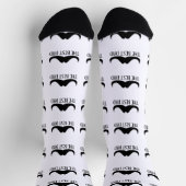 Cool best Dad Black Moustache Father's day pattern ソックス (上部)