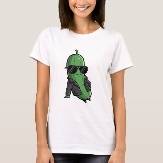 Cool Biker Cucumber Tシャツ (正面)