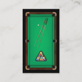 Cool Billiard Hall Theme Business Cards 名刺 (裏面)