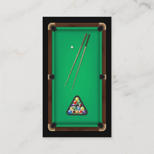 Cool Billiard Hall Theme Business Cards 名刺 (裏面)
