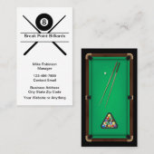 Cool Billiard Hall Theme Business Cards 名刺 (正面/裏面)