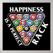 cool Billiards lovers rack word art ポスター (正面)