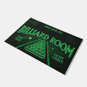 Cool Billiards Room Rug, Game Room  ドアマット (アングル)