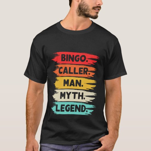 Cool Bingo Caller word art Tシャツ (正面)