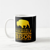 Cool Bison Design For Men Women Buffalo Animal Lov コーヒーマグカップ (左)