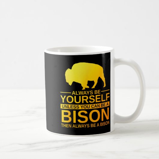 Cool Bison Design For Men Women Buffalo Animal Lov コーヒーマグカップ (右)