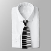 Cool Black and White Striped Pattern ネクタイ (タイ)