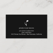 Cool Black Business Card With Music Note 名刺 (裏面)