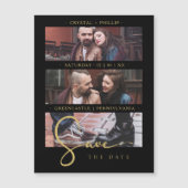 Cool Black Golden Romantic Wedding 3 Multi Photos (正面)