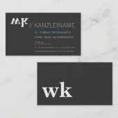 Cool, blau, schwarz | Kartenhaus Modern 名刺 (正面/裏面)