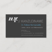 Cool, blau, schwarz | Kartenhaus Modern 名刺 (正面)