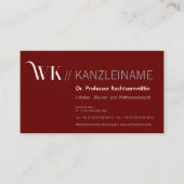 Cool, blau, schwarz | Kartenhaus Modern 名刺 (正面)