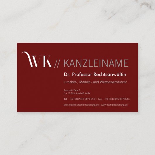 Cool, blau, schwarz | Kartenhaus Modern 名刺 (正面)