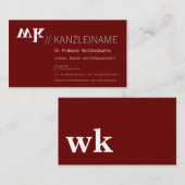 Cool, blau, schwarz | Kartenhaus Modern 名刺 (正面/裏面)