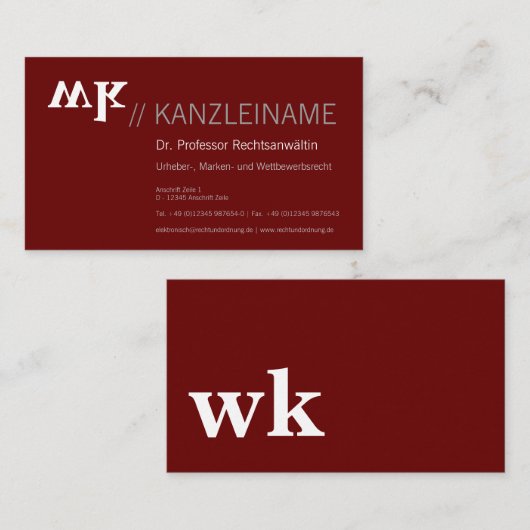 Cool, blau, schwarz | Kartenhaus Modern 名刺 (正面/裏面)