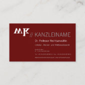 Cool, blau, schwarz | Kartenhaus Modern 名刺 (正面)