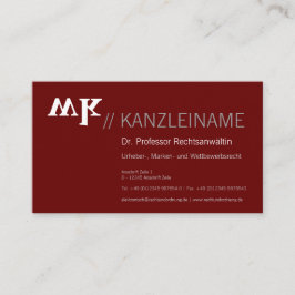 Cool, blau, schwarz | Kartenhaus Modern 名刺