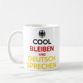 Cool Bleiben und Deutsch Sprechen コーヒーマグカップ (左)