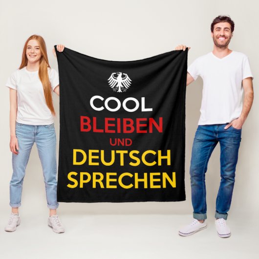 Cool Bleiben und Deutsch Sprechen フリースブランケット (インサイチュ)