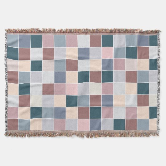 Cool Blocks, Elegant Colors スローブランケット (正面)