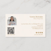 Cool Blue Bakery Croissant QR Photo  名刺 (裏面)