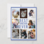 Cool Blue Best Mom Ever 8 Photo Collage (正面)