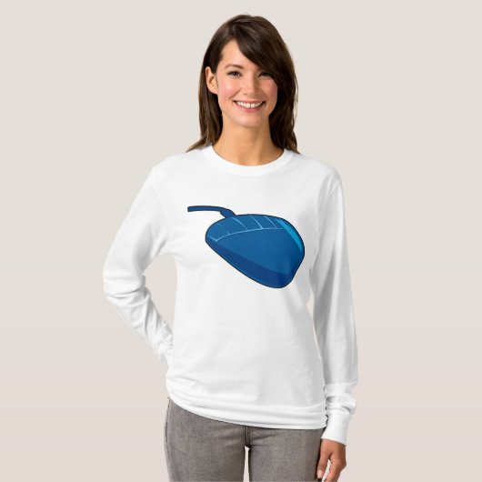 Cool Blue Computer Mouse Tech Tシャツ (正面フル)