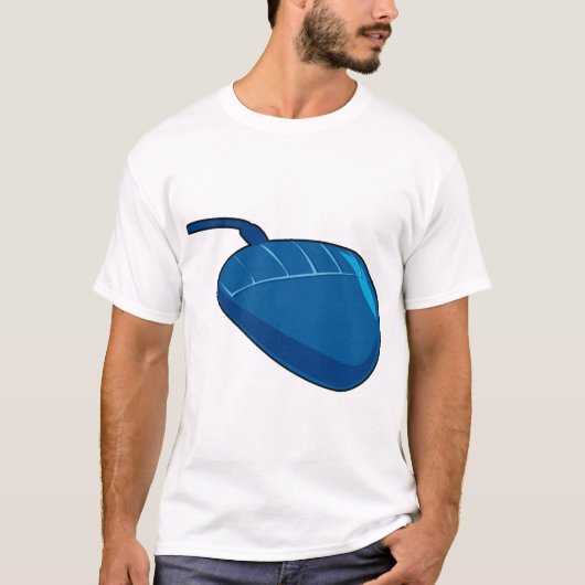 Cool Blue Computer Mouse Tech Tシャツ (正面)