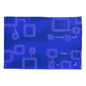 Cool Blue Geometric Stripes 枕カバー (裏面)