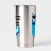 Cool Blue No Drama Llama 保温保冷タンブラー (右面)