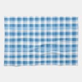 Cool blue plaid tiled pattern  キッチンタオル (横)