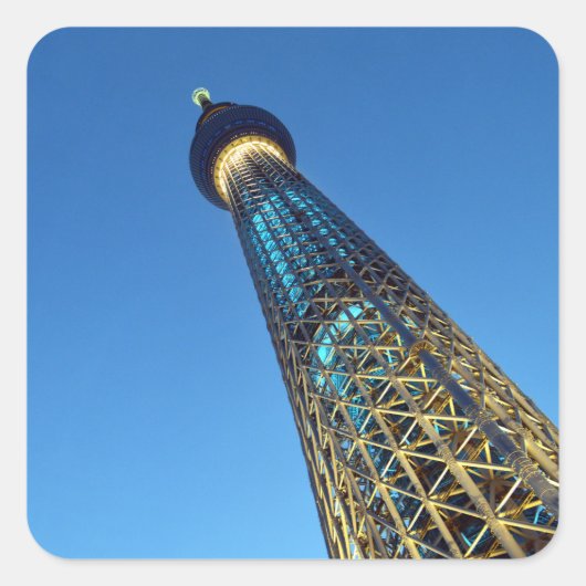 Cool Blue Tokyo Skytree: Japan スクエアシール (正面)