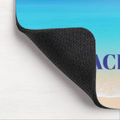 Cool Blue Tropical Beach マウスパッド (コーナー)