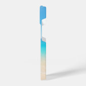 Cool Blue Tropical Beach iPhoneケース (左側面)