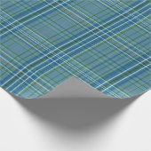 Cool Blue Woven Plaid Pattern ラッピングペーパー (角)