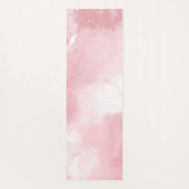 Cool Blush Pink Watercolor Script 名前 ヨガマット (裏面)
