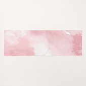 Cool Blush Pink Watercolor Script Name  ヨガマット (裏面(横))