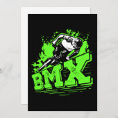 Cool BMX Bike Racing BMX Rider Gift Idea 招待状 (正面/裏面)