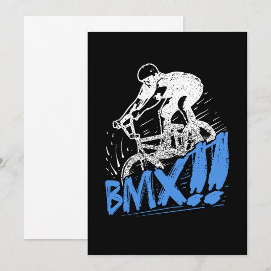 Cool BMX Freestyle BMX Rider Gift Idea 招待状 (正面/裏面)