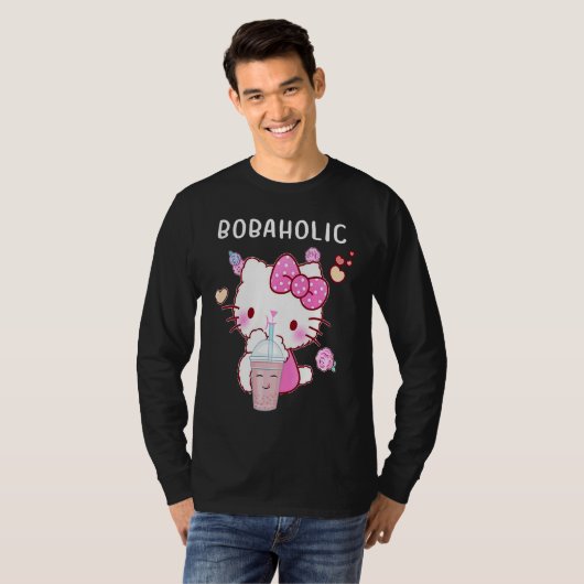 Cool Boba Holic Boba Bubble Tea Lovers Tシャツ (正面フル)