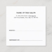 Cool Bold Pastel White Beauty Salon 紹介カード (裏面)