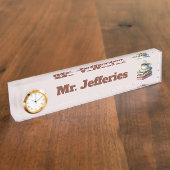 Cool books coffee Teacher's デスクネームプレート (側面)