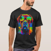 Cool Boxer Dog Pop Art Tシャツ (正面)