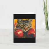 Cool Boxing Cat For Boxing Gloves And Cats Lovers  カード (正面)