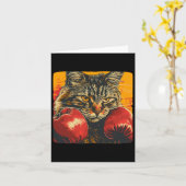 Cool Boxing Cat For Boxing Gloves And Cats Lovers  カード (黄色い花)