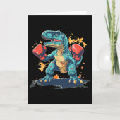 Cool Boxing Gloves With Dinosaur  カード (正面)