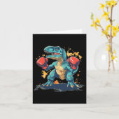 Cool Boxing Gloves With Dinosaur  カード (黄色い花)