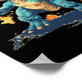 Cool Boxing Gloves With Dinosaur  ポスター (角)