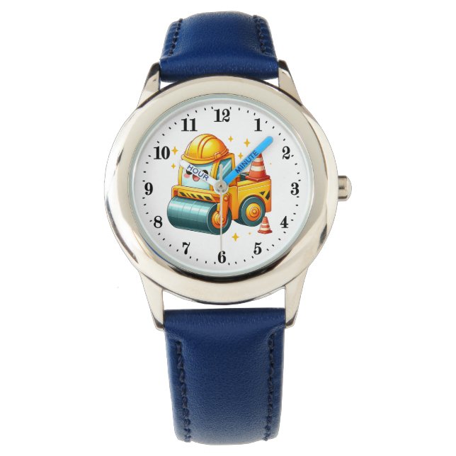 Cool boys construction lovers customizable  腕時計 (正面)