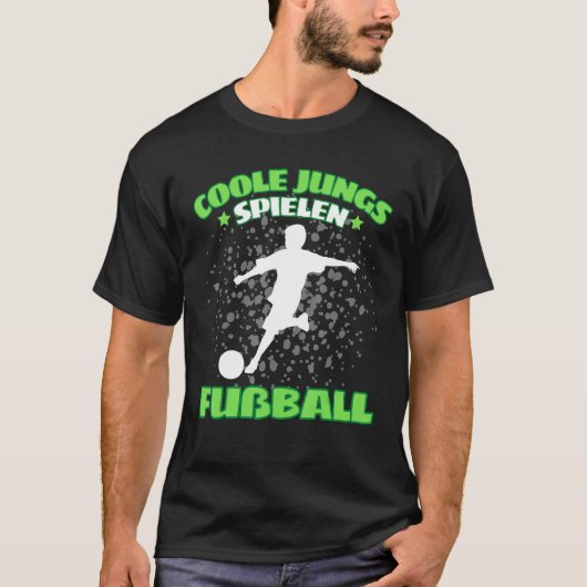 Cool Boys Game Football Footballer Tシャツ (正面)